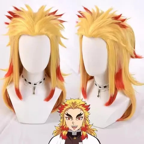 Kimetsu no Yaiba Kyojuro Rengoku Cosplay Set Polyester