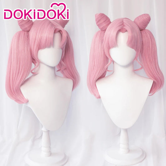 IN STOCK Chibii Usaa Tsukinoo Usagii Kinoo Makotoo Kaiouu Michiruu Wig Anime DokiDoki Cute Ponytail Hair Free Cap