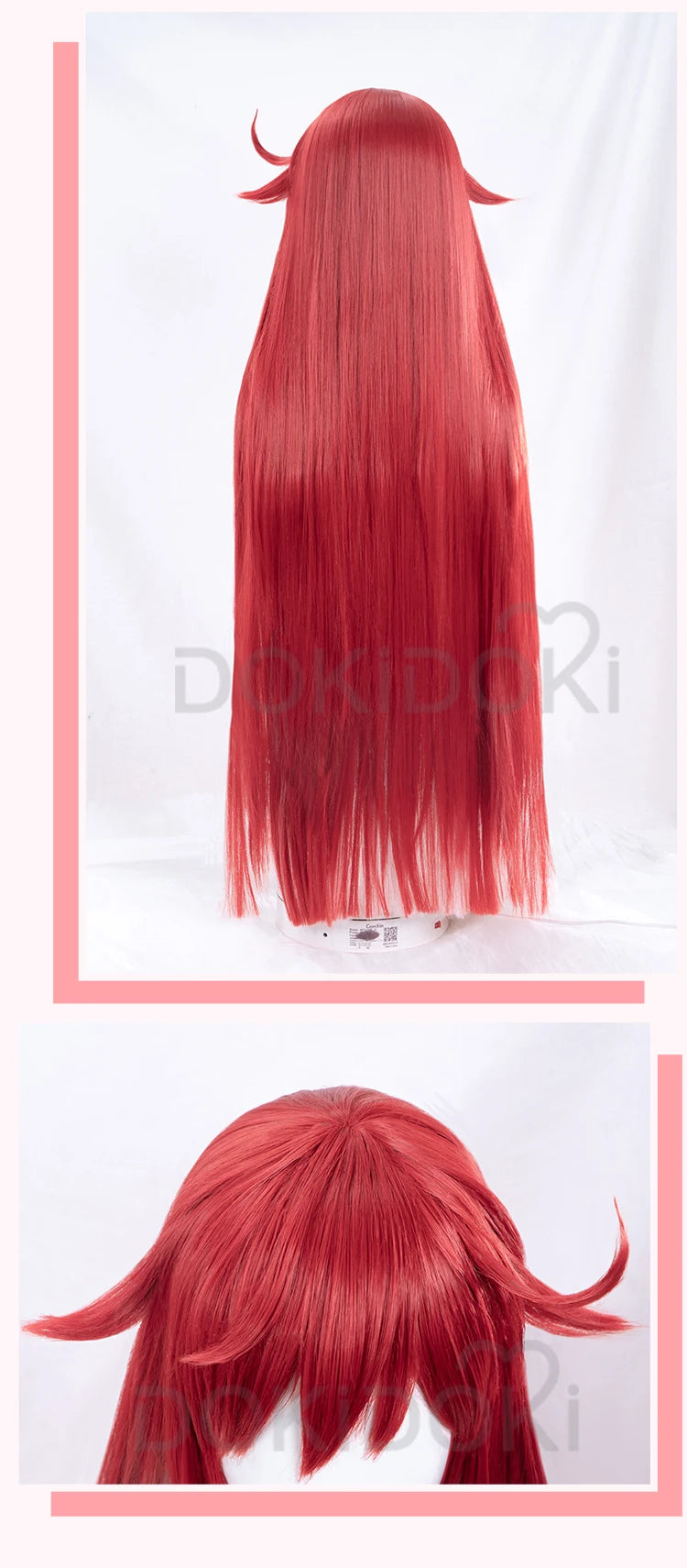 IN STOCK Jack-O' Valentine Wig Game Guilty Gear X2 Cosplay DokiDoki Wig Jack-O' Valentine Cosplay Wig Red Long Hair