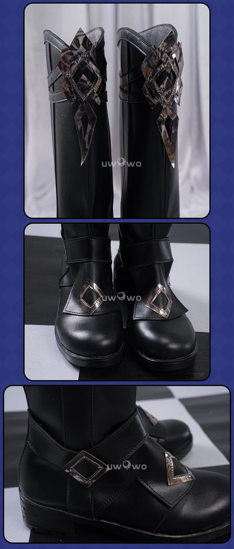 UWOWO Capitano Cosplay Shoes Game Genshin Impact Fatui Harbingers Il Capitan Cosplay Shoes Boots