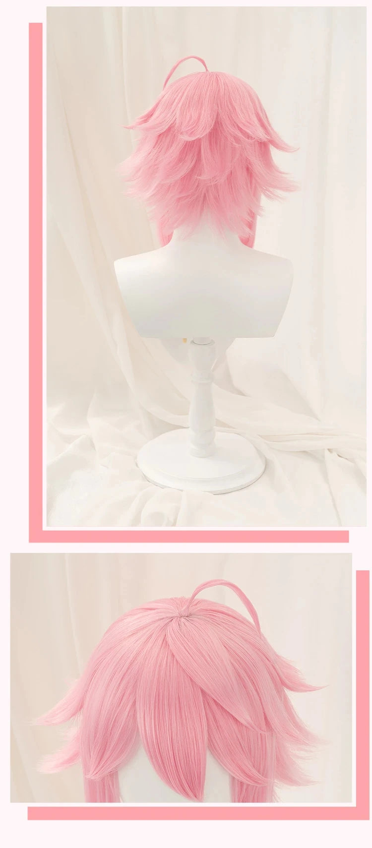 IN STOCK DokiDoki Game Ensemble Stars 2 Branco Cosplay Tori Himemiya Pink Short Wig Ensemble Stars 2 Branco Tori Himemiya