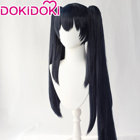 IN STOCK Black Rock Shooter Wig DokiDoki Black Rock Shooter Cosplay Wig Black Rock Shooter Black Two Ponytails Hair Christmas