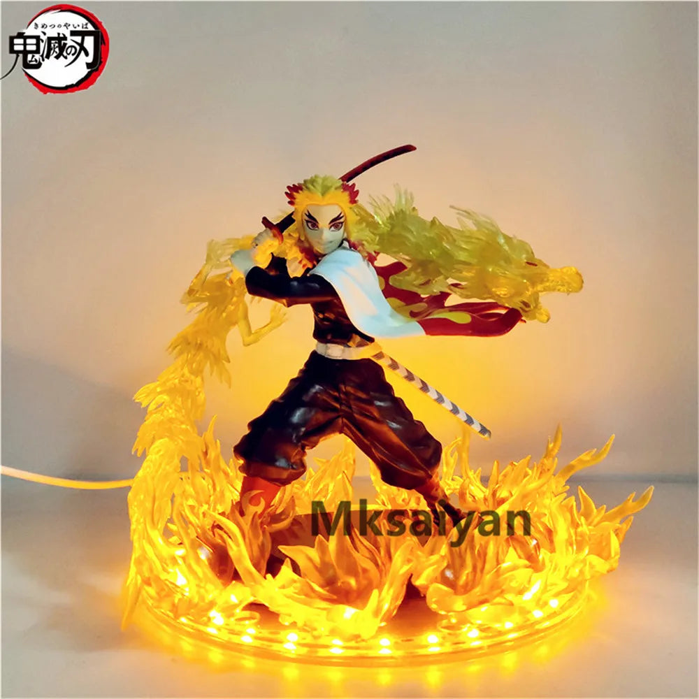 Demon Slayer Anime Figures Akaza Komaji Rengoku Kyoujurou DIY Set PVC Toys Model Kimetsu no Yaiba Action Figma Xmas Gift Doll