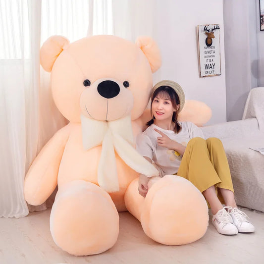 160Cm Big sweater bow tie Plush Toy Teddy Bear Giant Stuffed Animals Birthday Anniversary Gift Soft Sleeping Pillow Grilfriend