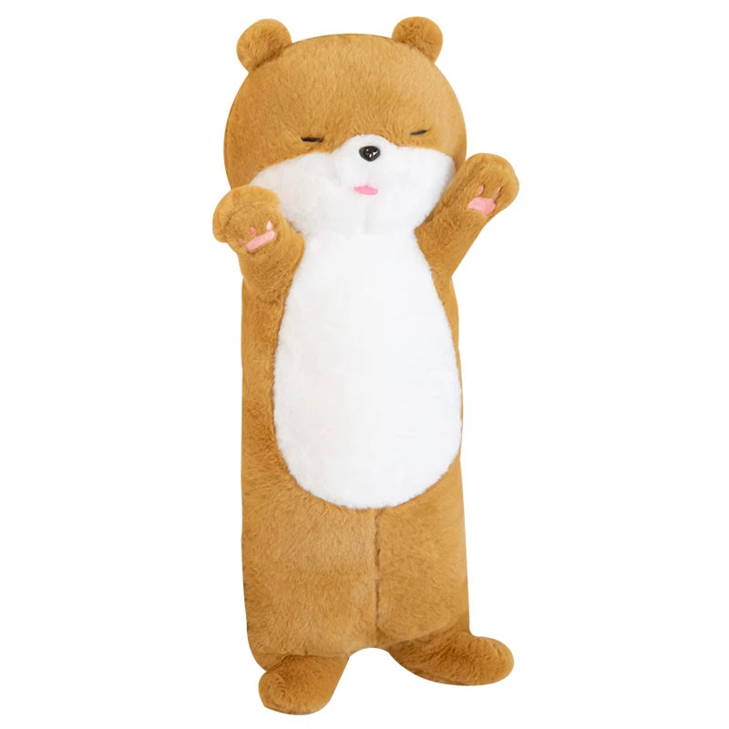 Super Soft Long Size Standing Otter Plushie Stuffed Hair Plush Lifelike Bear Aquatic Doll Toys Hug Throw Pillow Cushion Kids