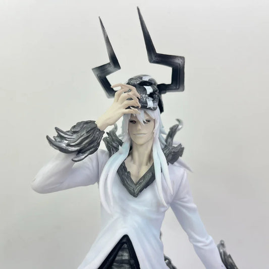 31-33cm Bleach Ichigo Figure Hollow White Horned & Mugetsu Form PVC Anime Peripheral Desktop Decor Collectible Statue Fan Gift