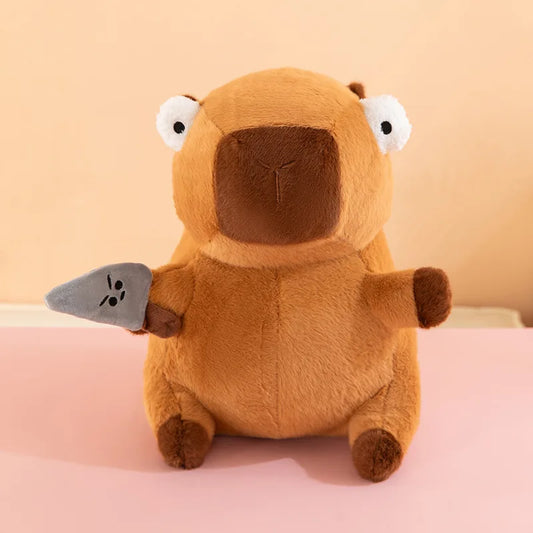 Funny Capybara 60cm Plush Toy Cute Robber Masked Stuffed Animal for Kids Birthday Xmas Gift Soft Cuddly Pillow