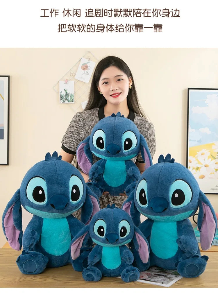 50/60/80cm Super Big Size Lilo & Stitch Disney Anime Plush Stuffed Doll Room Decor Large Plush Children's Pillow Holiday Gifts