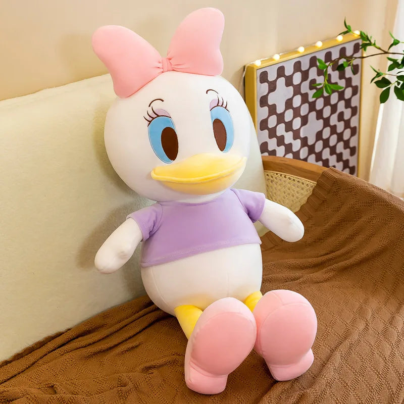 Disney Donald Duck Daisy Giant Plush Dolls Hot Toys Kawaii Soft Pillow Stuffed Animal Couple Dolls Birthday Xmas Gifts for Kids