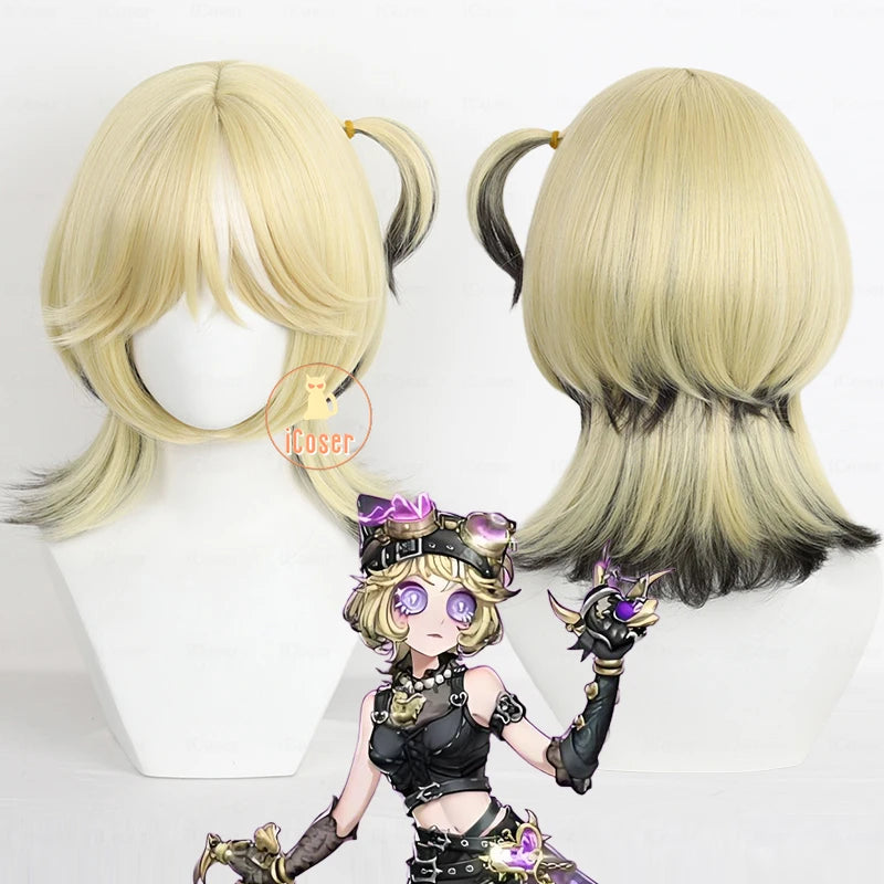 iCoser Identity V Tracy Reznik Lock Core Cosplay Costume Wig Mechanic Headwear Heartlock Metal Props Halloween Party for Women