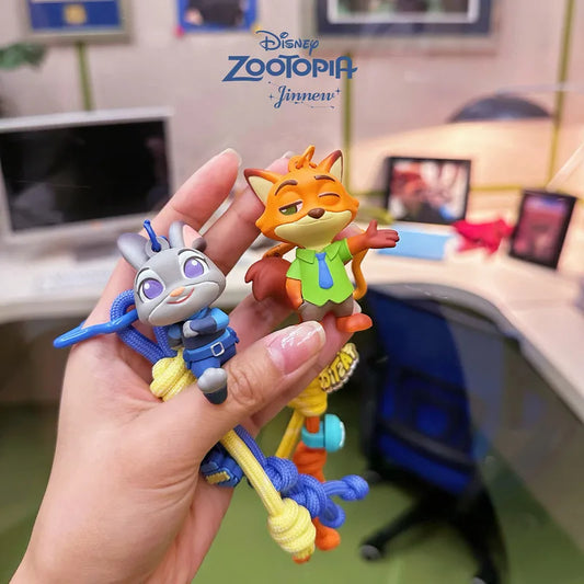 Zootopia Cartoon Character Injection Molding 3D Keychain Premium Design Anime Themed Accessories Collectible Toy Figures Gift