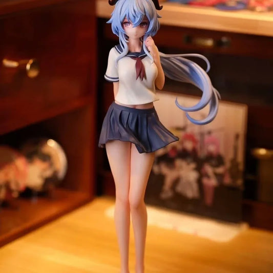 new Genshin Impact Figure Ganyu Figures School Uniform Ganyu Girl Figurine Pvc Statue Model Doll Room Ornament Collection Toys