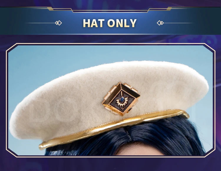 Caitlyn Cosplay Costume Anime Cosplay【S-3XL】DokiDoki-SR Women Halloween Uniform Caitlyn Cosplay Armor Hat Metal Plus Size