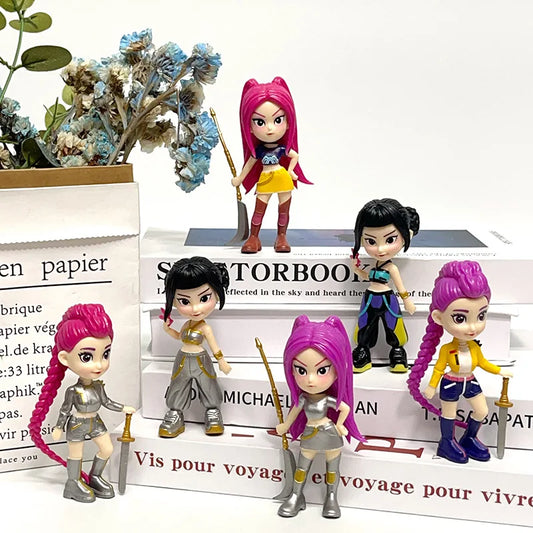 2026 New K-Pop Arrival Trendy Toy Blind Box - Witch Hunter Team 6pcs, Cute Anime Merchandise, PVC Model, Fan Idol Collectible