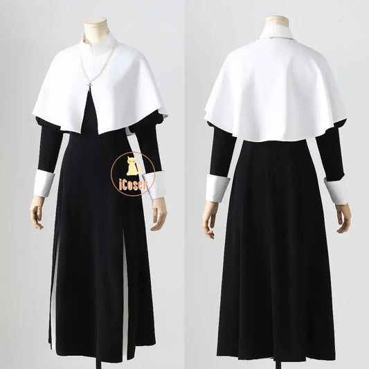 Anime My Dress-Up Darling Marin Kitagawa Cosplay Costume Nun Dress Uniform Hat Necklace Season 2 Halloween Party for Women Girls