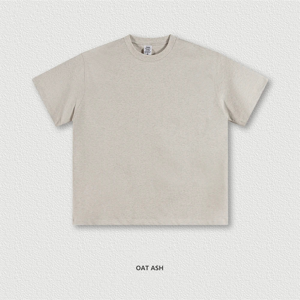 ZODF 2024 Heavy-Weight 345gsm Basic Solid T-Shirts For Men Unisex Women Summer Loose 100% Cotton T Shirt Brand Clothes HY0771