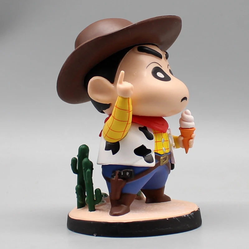 12cm Crayon Shin Chan Woody Cowboy Anime Action Figure Model Statue Desktop Decoration Toy Gift - Shinchan