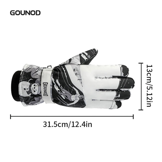 Winter Ski Gloves Outdoor Cycling Sports Touch Screen Warm WaterProof Velvet Cold-proof Electric Bicycle Non-Slip