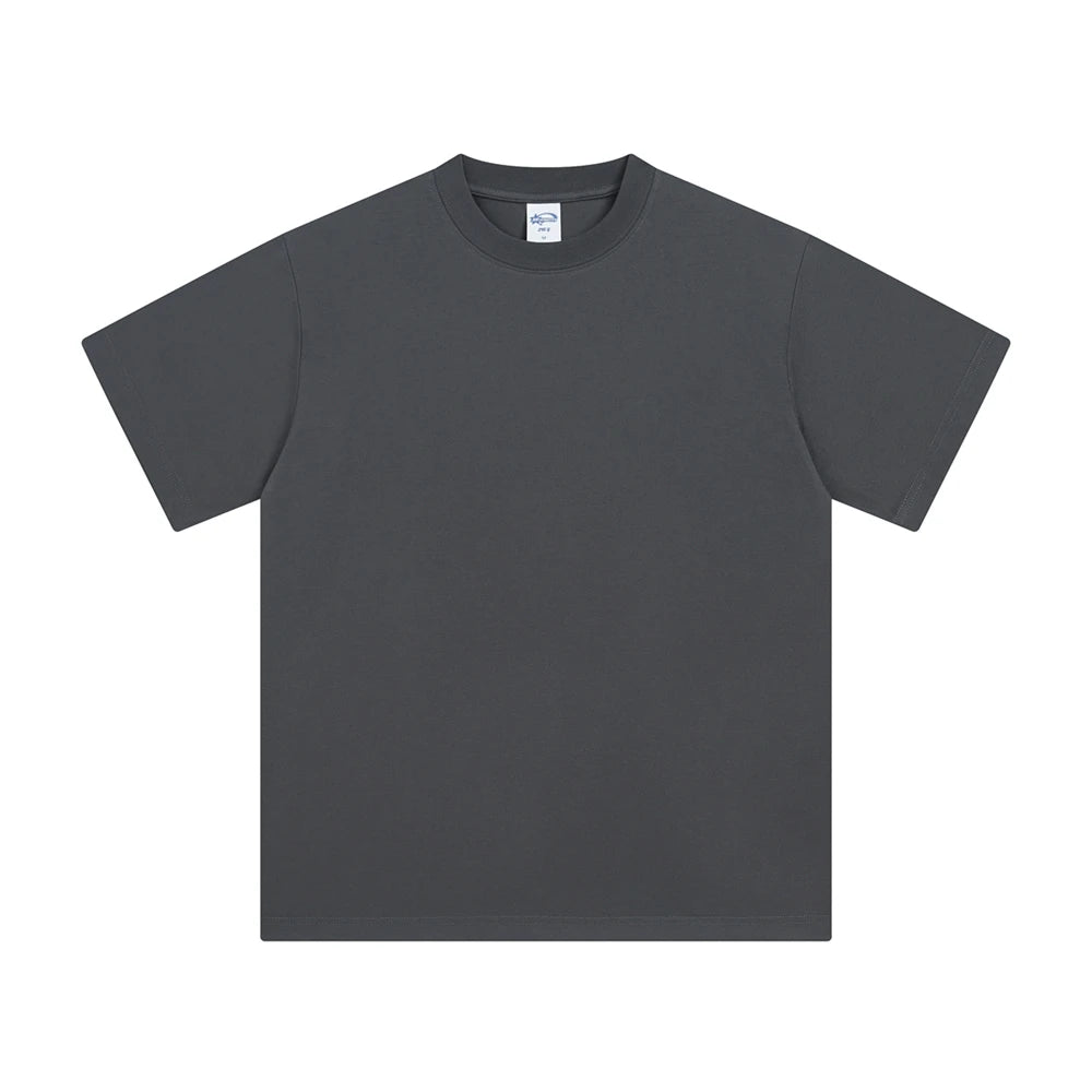 ZODF Fashion 2025 Summer Men Sorona Quick Dry O-Neck Casual T-Shirt 245gsm Breathable Tee HY1032 - Dark Grey / XXL