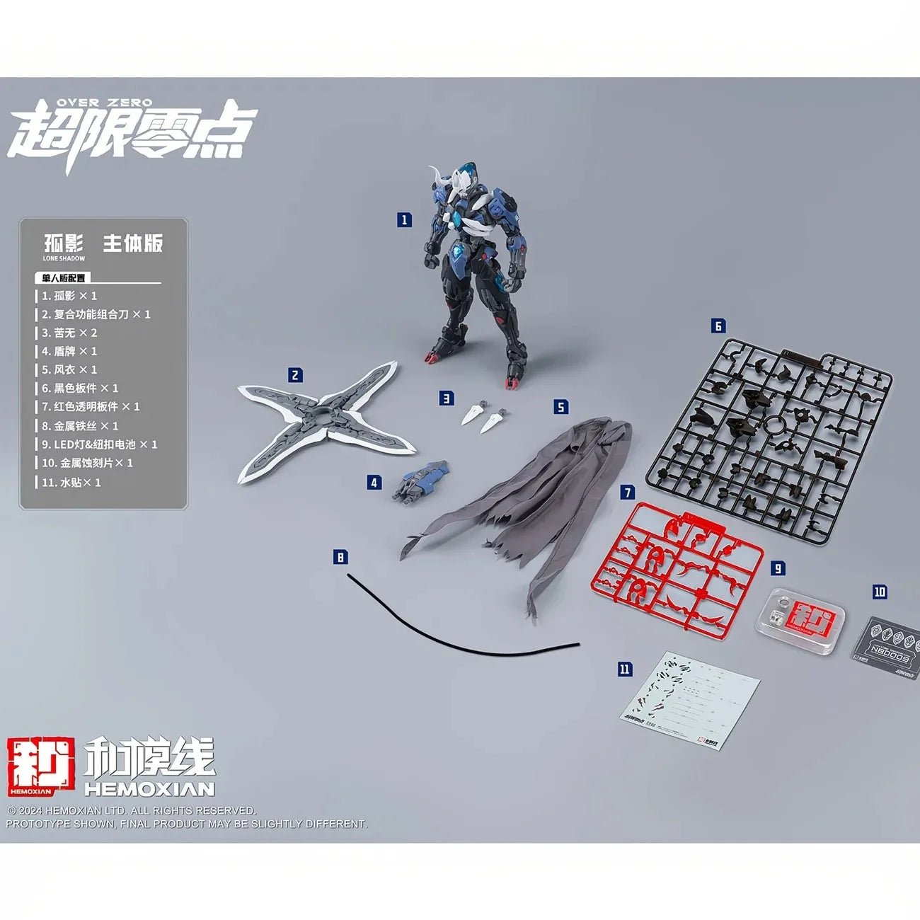 Zero Limitless Series Lone Shadow 1/10 Scale ABS Model Kit