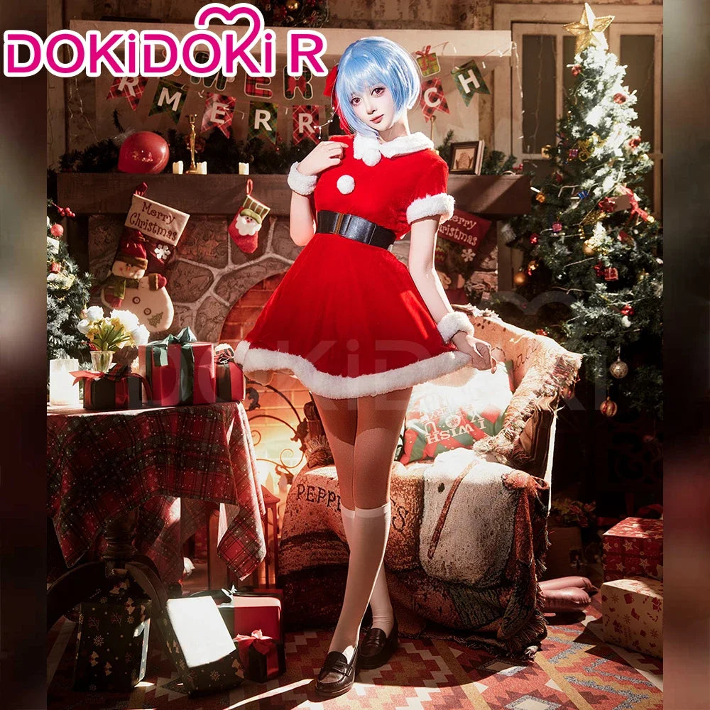 IN STOCK Asukaa / Reii Cosplay Costume Anime DokiDoki-R Women Cute Sexy Christmas Dress Asukaa Cosplay Reii Costume Plus Size