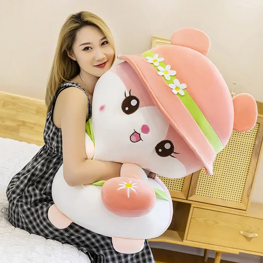 Hot 45-65cm Kawaii Hamster Plush Toy Big Size Cute Soft Stuffed Animals Sofa Pillow Plush Doll High-quality Kids Briday Gifts