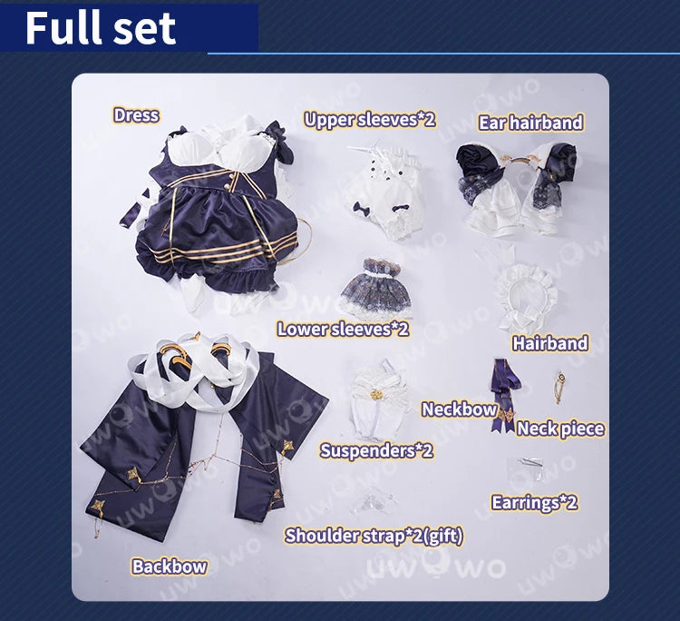 IN STOCK UWOWO Cheshire Cosplay Game Azurr Lanee Cheshire Default Cosplay Costume New outfit Halloween Costume