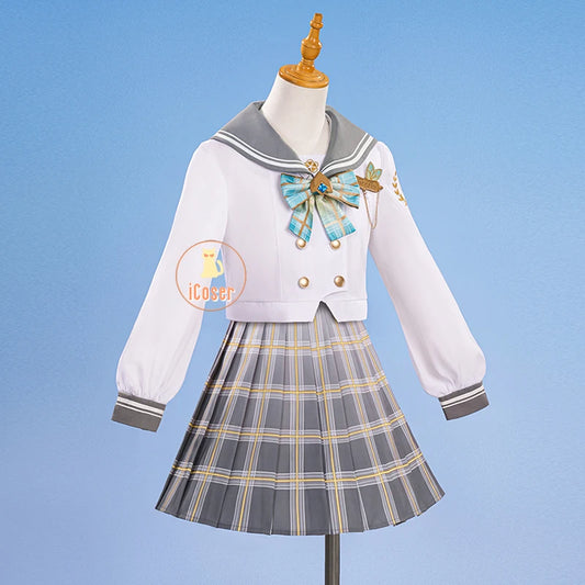 iCoser Honkai Star Rail Firefly Cosplay Costume Spring Missive Uniform Headwear Socks Halloween Party for Women Girls Cos Gifts