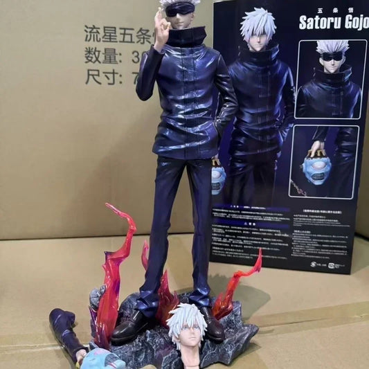 Hot Jujutsu Kaisen Anime Figures Satoru Gojo Figure 2 Heads 2 Arms Action Figurine Statue Collection Ornament Model Gifts