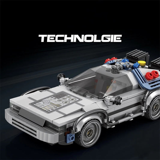 1:24 Classic Movie Racing Car Building Blocks MOC Model Sport Cars Toys Back Future Bricks Vehicle Festival Gifts for Boys Kids