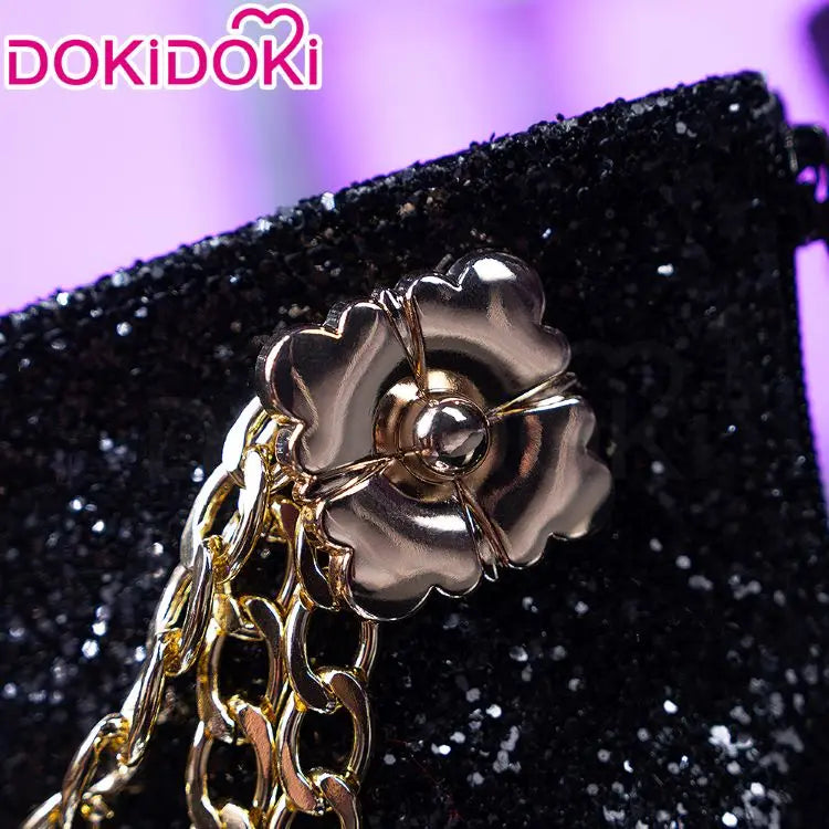 Miraa Cosplay Shoes Anime DokiDoki Girls Cosplay Black White Boots Miraa Golden Stage Performance Shoes