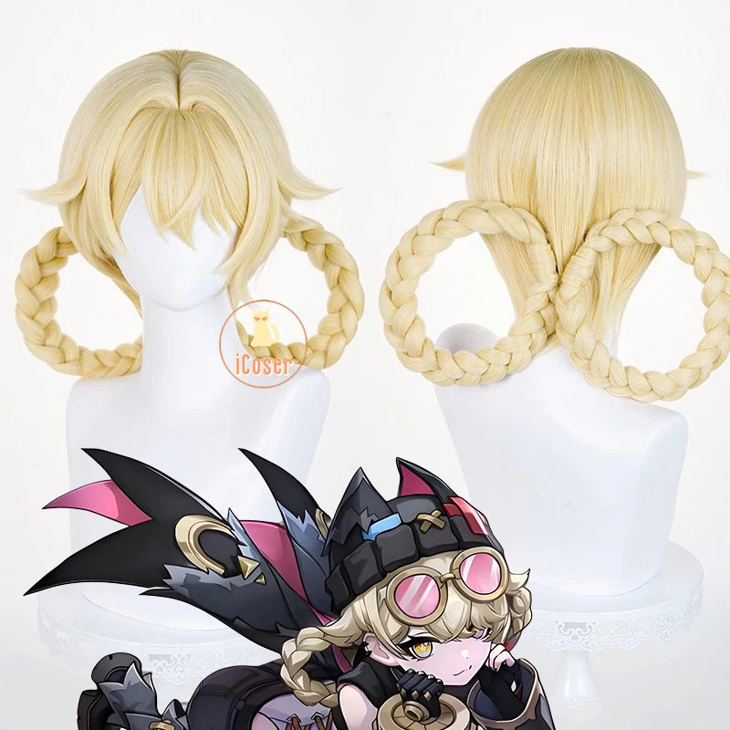 Genshin Impact Jahoda Cosplay Costume Wig Uniform Cloak Hat Glasses Headwear Outfit Halloween Party for Women Girls Props iCoser