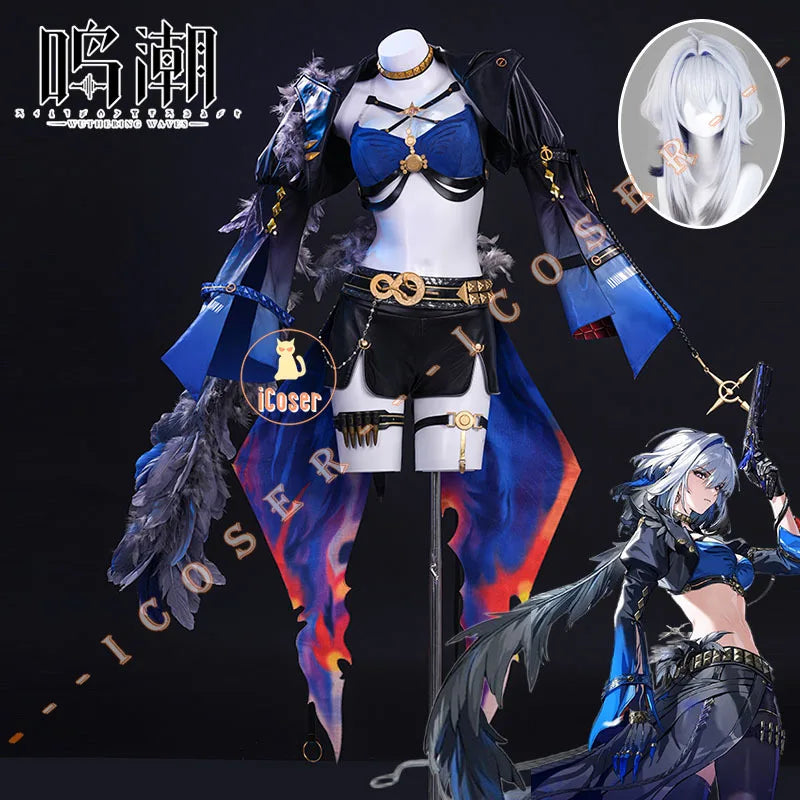 Wuthering Waves Galbrena Cosplay Costume Wig Uniform Outfit Jacket Carnival Halloween Party for Women Girls Role Play Cos Props