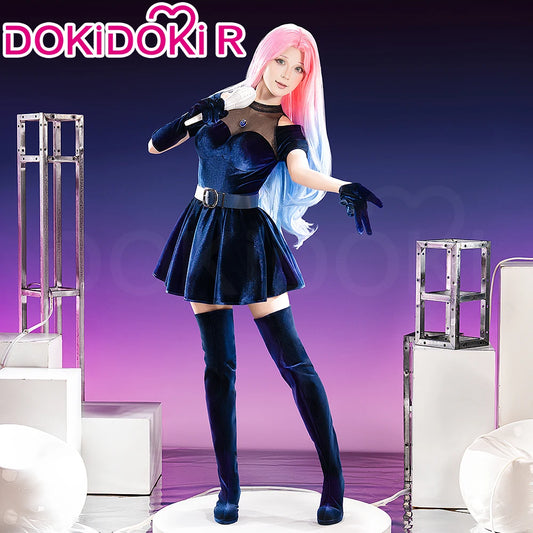 IN STOCK Mizi Cosplay Costume Anime Cosplay【S-3XL】Alien Stage DokiDoki-R Stage Costume Mizi Dress Cosplay Tattoo Plus Size