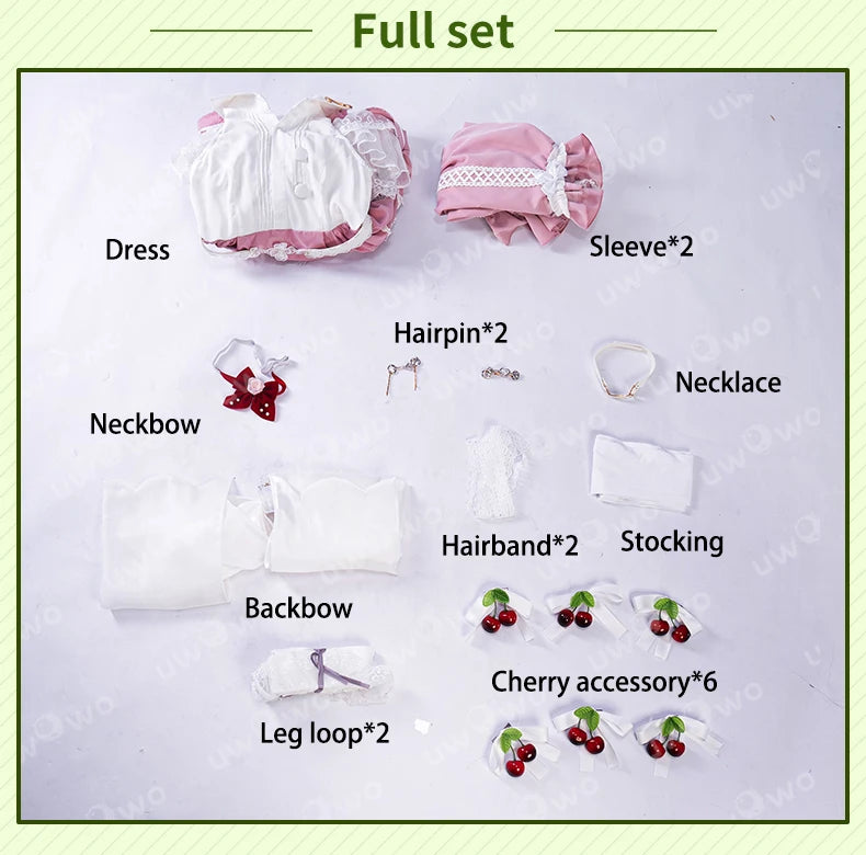 IN STOCK UWOWO Game Arknights Nightmare The Ferry Girl Cosplay Costume Pink Dress Halloween Costume