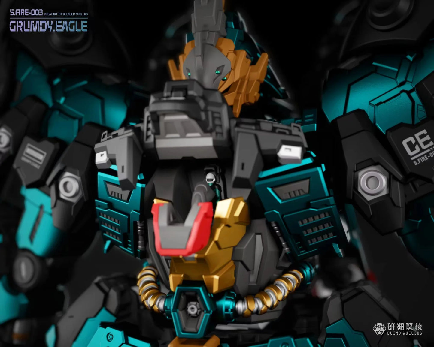 Grumdy Eagle 1/72 Alloy Die Casting Frame Pre Assembled Action Figure Mecha Assembly Model High Detail Decore Boy Festive Gift