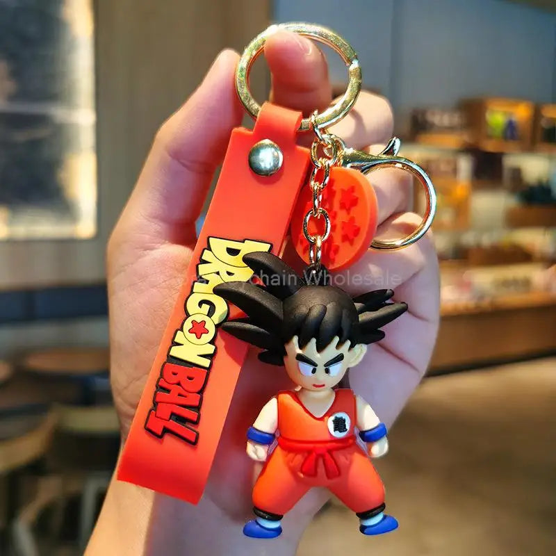 Anime Kawaii Dragon Ball Keychain Z Super Saiyan Son Goku Bulma Broly Piccolo Majin Buu Series Car Pendant Keyring Kid Toys Gift