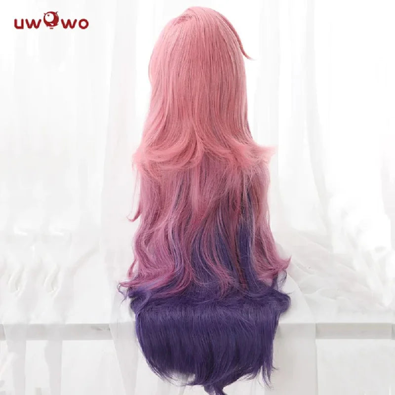 UWOWO Game LOL League of Legends Singerr Seraphine Cosplay Wig Pink Long Hair