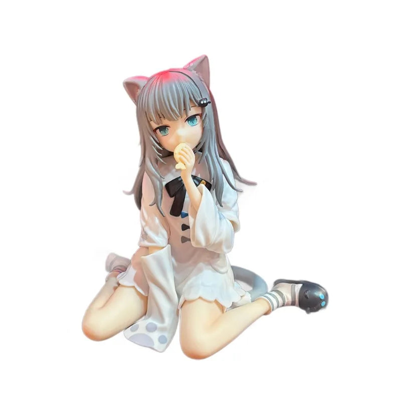 SPYFAMILY cat girl figurine cute kawaii sitting posture beautiful girlanime model Desktop computer bedroom decoration trendy toy