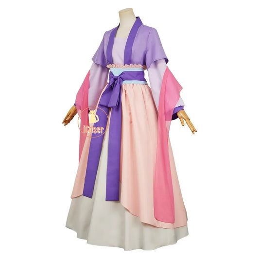 Maomao Cosplay Costume Dress Wig Anime The Apothecary Diaries Purple Pink Dress Kusuriya No Hitorigoto Halloween for Women Girls
