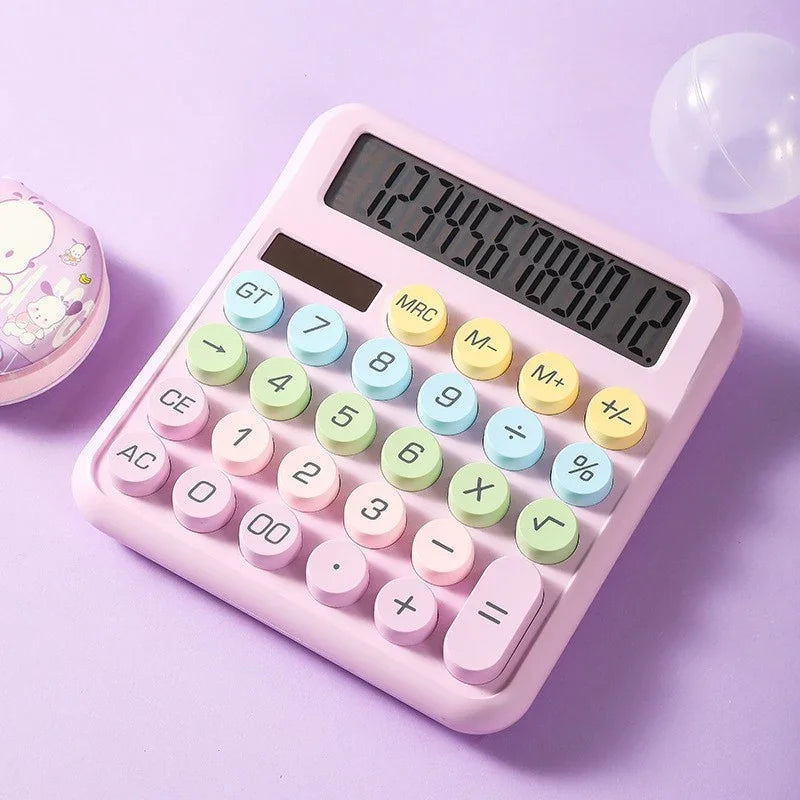 Ins Dopamine Candy Color Calculators Large Display Mechanical Dot Keyboard Back To School Supplies Students/Finance Stationery