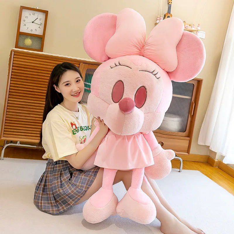 65/85/110cm Super Big Size Mickey Minnie Mouse Kawaii Anime Plush Stuffed Doll Disney Cartoon Plush Pillow Children Holiday Gift