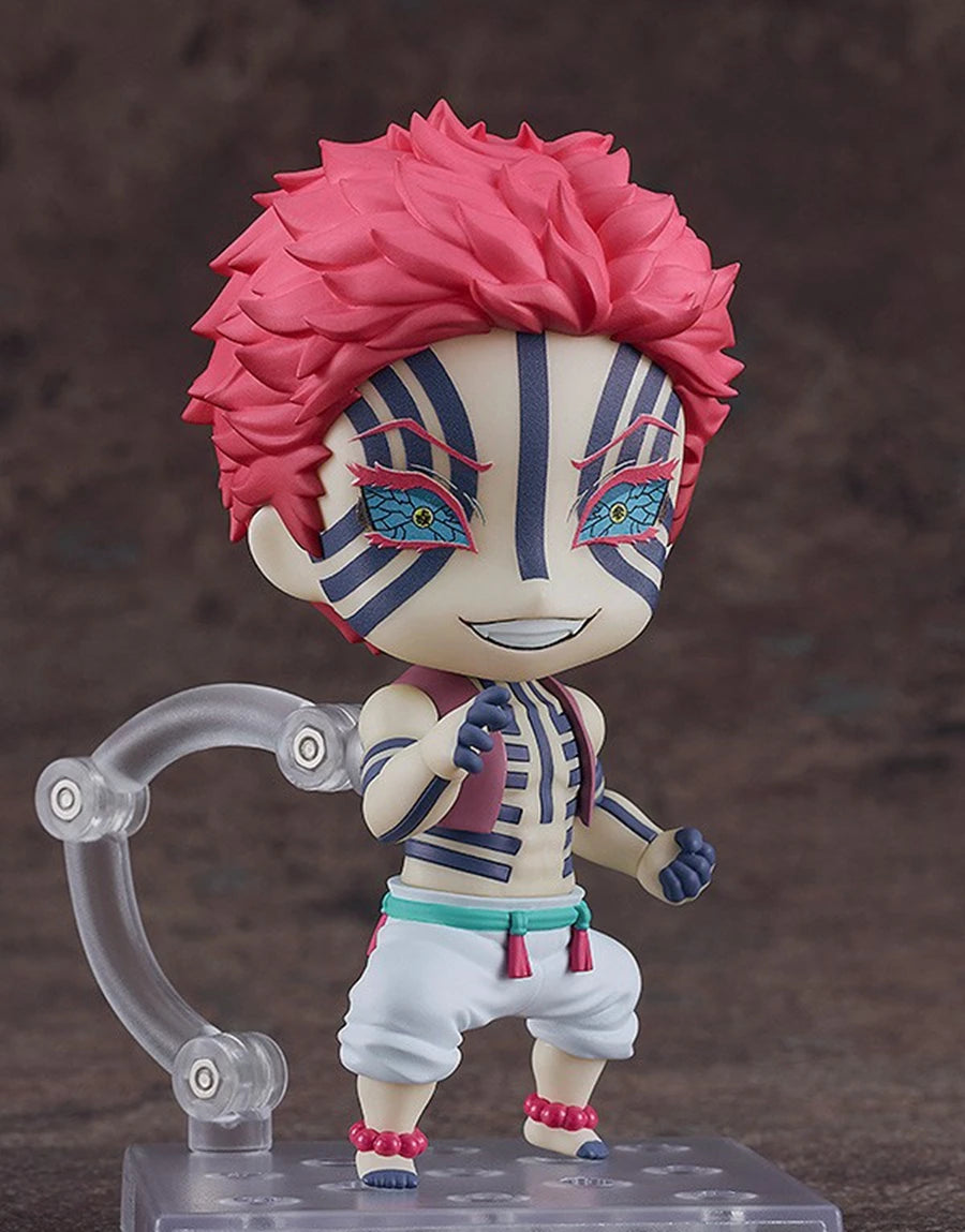 10cm/3.94in Kimetsu no Yaiba Anime Figure Upper Three Akaza Action Figure Kamado Tanjirou Figurine PVC Collection Model Doll Toy