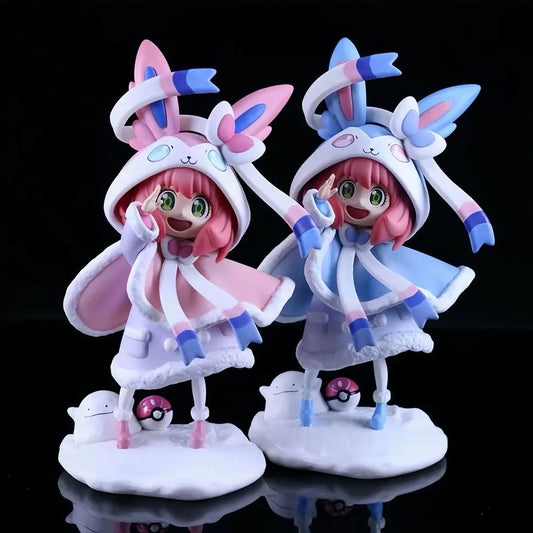 20cm Spy×Family Anime Figure Anya Forger Figure Cos Sylveon Eevee Figurine Gk Statue Model Doll Collection Room Decora Toys Gift