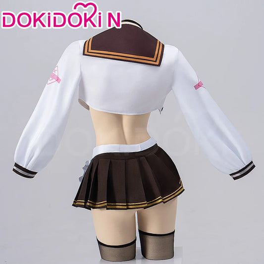 IN STOCK Bureido Cosplay Costume Game【S-3XL】DokiDoki-N Women Sexy White Dress Bureido Maid Costume Plus Size