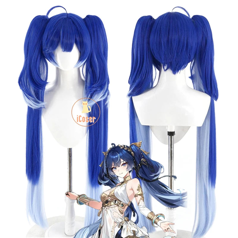 Wuthering Waves Iuno Cosplay Costume Wig Dress Headwear Shorts Rinascita Carnival Halloween Party for Women Girls Props iCoser