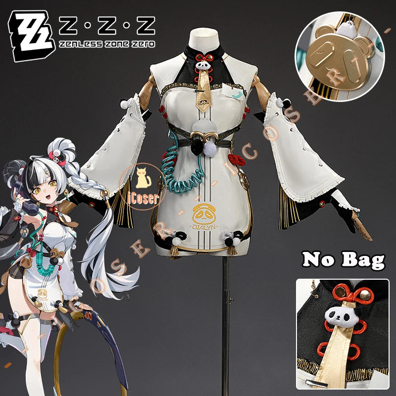 Zenless Zone Zero Dialyn Cosplay Costume Wig Uniform Earrings Headwear Krampus Compliance Authority Halloween Party for Women