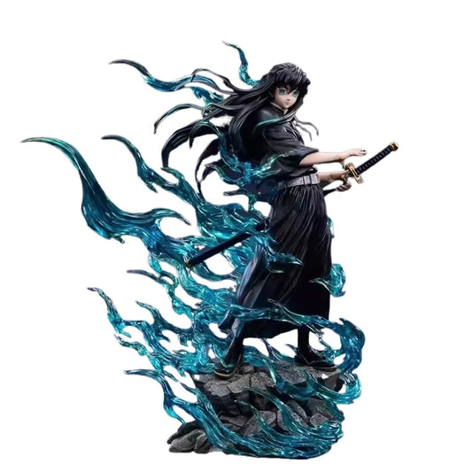 26cmpvcdemon Slayer Tokitou Muichirou Action Figure Anime Figure Gk Statue Model Toys Collection Doll Desktop Ornament Kids Gift