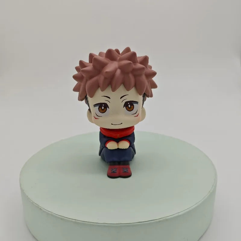 Cute Jujutsu Kaisen Anime Mini Fushiguro Megumi Figurine Itadori Yuji Action Figures PVC Q Version Collection Model Toys Gifts