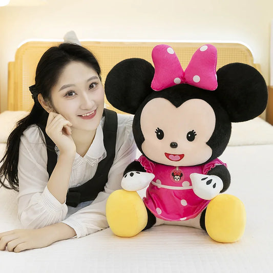 Cartoon Mickey Mouse Plush Toy Couple for Kids Birthday Xmas Gift Wedding Bed Doll Valentines Minnie Present Arcade Stuffed toy